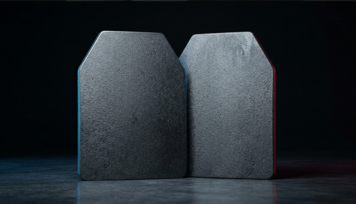 Lot de 2 Plaques Balistiques Hardox® NIJ III++ | Anti-Éclats Line-X®